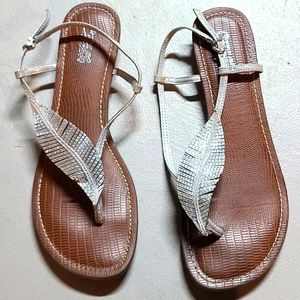 Carlos Santana Silver Sandals